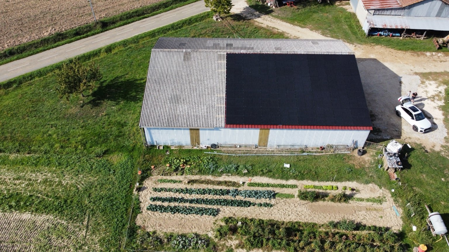 Hangar agricole vue haute